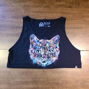 Rainbow Kitty Crop Tank